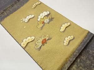 金彩松に桜・菊・椿模様刺繍袋帯